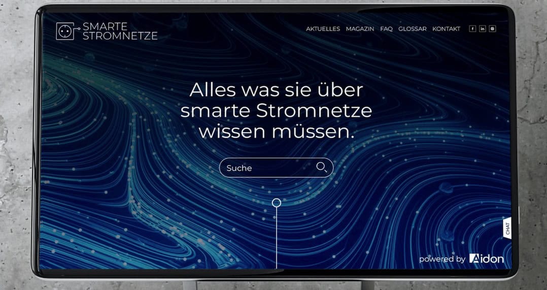 Screenshot: smarte-stromnetze.de-smart-Grid-Plattform-fuer-Aidon